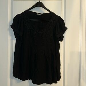Venezia Black Rayon Cutlace top 18/20